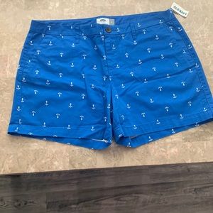 NWT Old Navy Blue Anchor Shorts Size 12